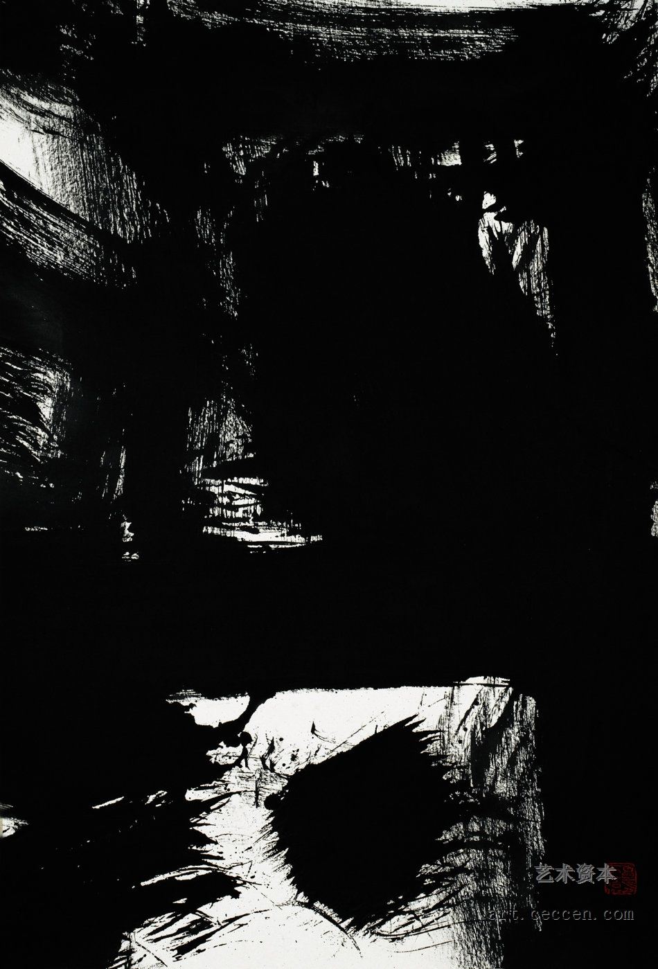 风暴-文字系列 90cm×68cm 2006年